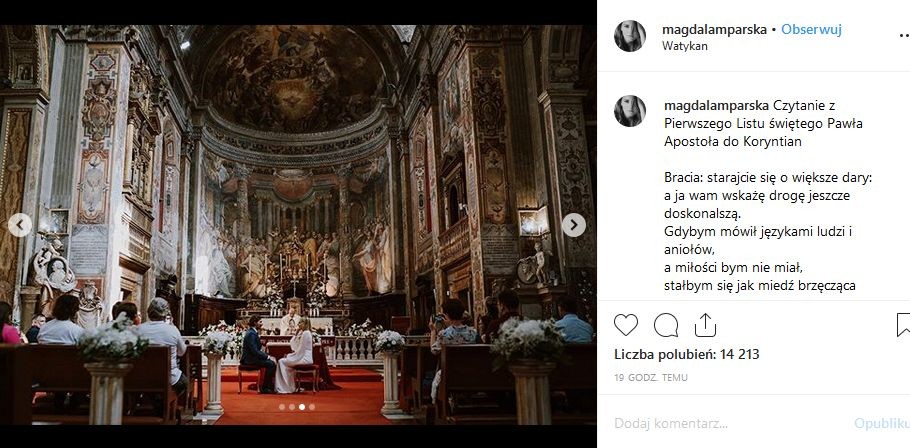 ślub Magdaleny Lamparskiej i Bartosza Osumka / fot. Patryk Bruliński