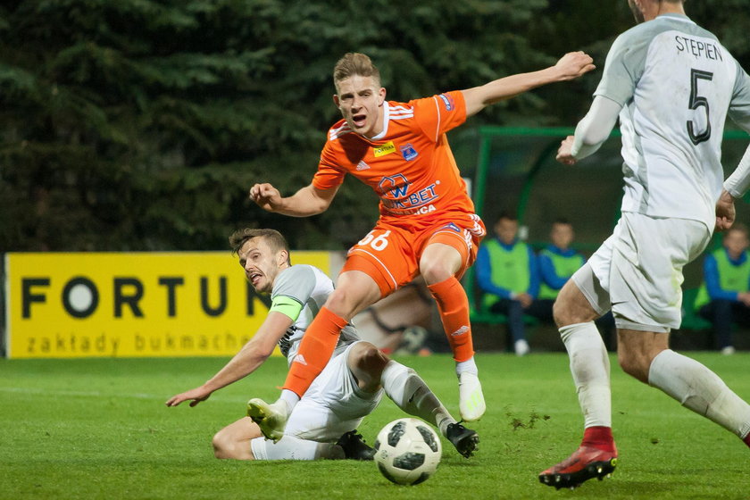 Pilka nozna. Fortuna I liga. Bruk-Bet Termalica Nieciecza - Warta Poznan. 18.05.2019