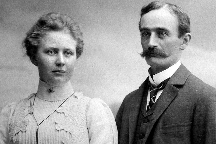 Elisabeth Christ oraz Friedrich Trump w 1918 roku.