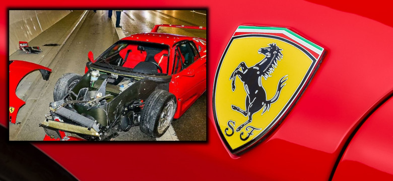 Wypadek na autostradzie. Kultowe Ferrari rozbite