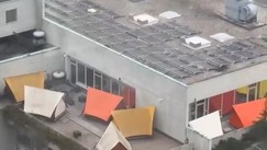 Šatori na terasi u Lubljani