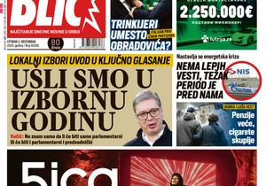 Blic naslovna strana za 2.12
