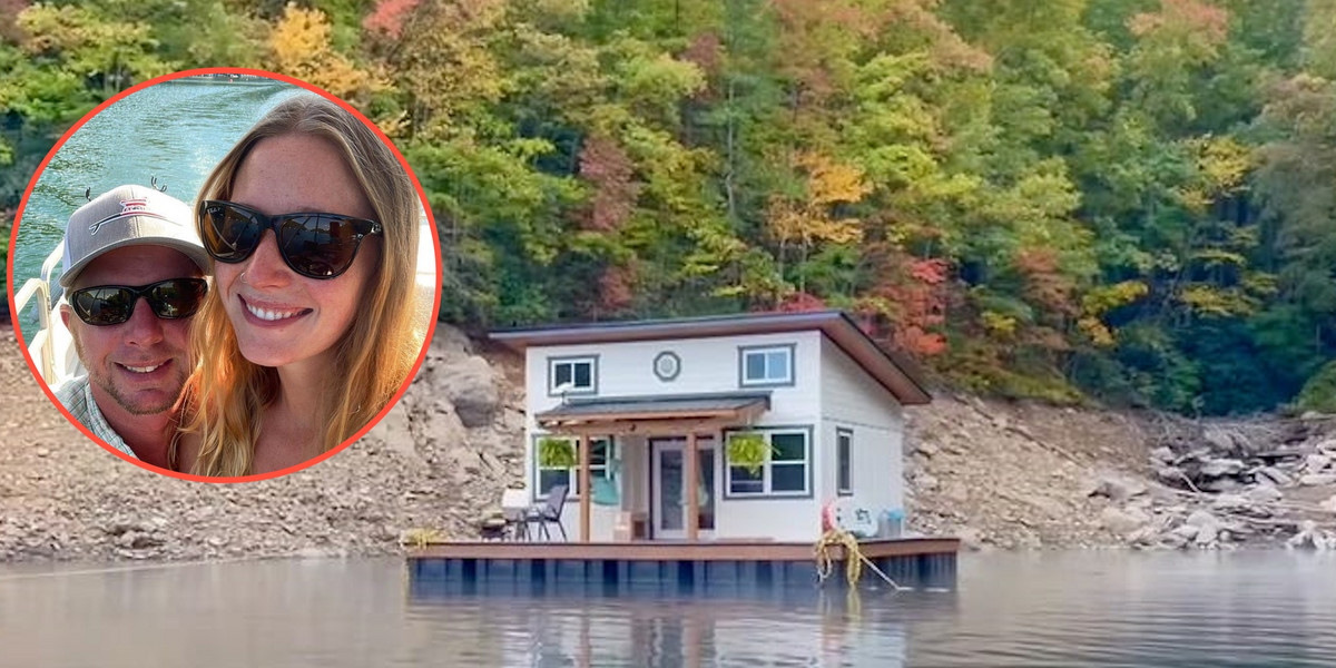 Zbudowali pływający dom po jeziorze w Karolinie Północnej.