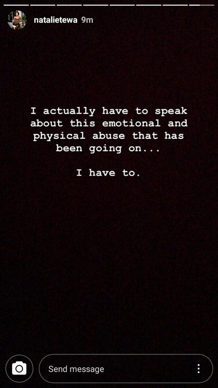 Natalie Tewa's post on break up 