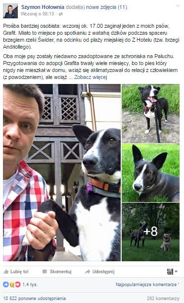 Post z Facebooka Szymona Hołowni