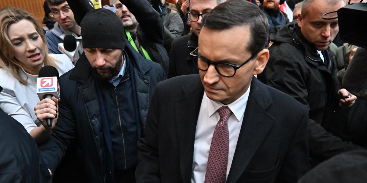 Mateusz Morawiecki w siedzibie TVP