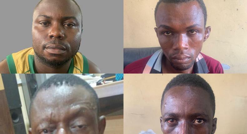 Police arrest four suspect robbers