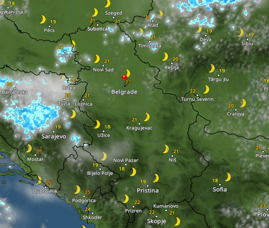 Kišni oblak napušta Srbiju od 21h