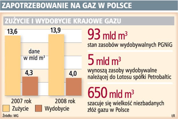 Zapotrzebowanie na gaz w Polsce