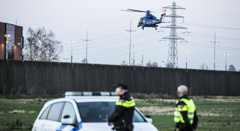 The search involved Dutch detectives, the Dutch border police and the German police, backed by a police helicopter