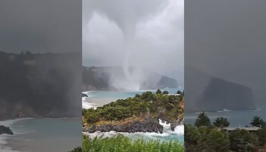 Vodeni tornado snimljen na Eviji