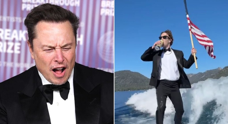 May he continue to have fun on his yachts. I prefer to work, Elon Musk (left) said of the hydrofoiling video that Mark Zuckerberg (right) posted to Instagram and Facebook on Independence Day.Steve Granitz/FilmMagic via Getty Images; @zuck via Instagram