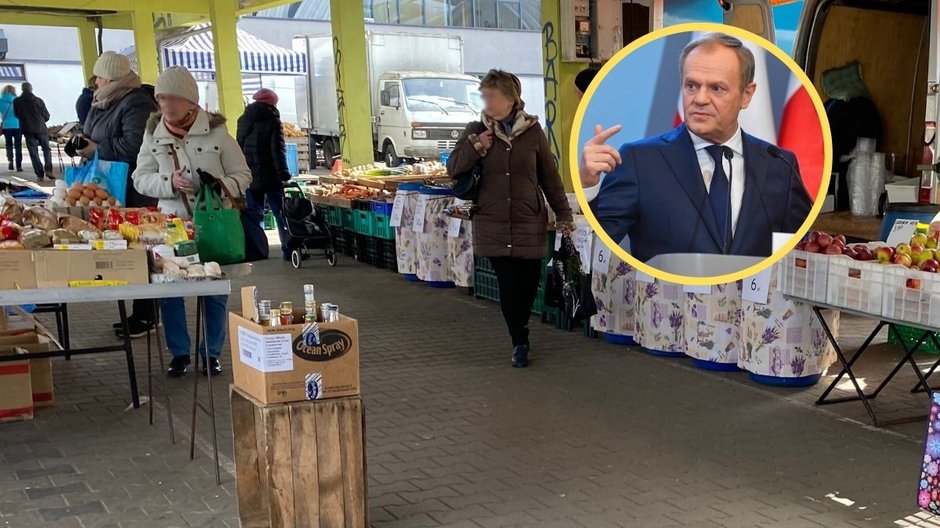 Targowisko Górniak w Łodzi; Donald Tusk