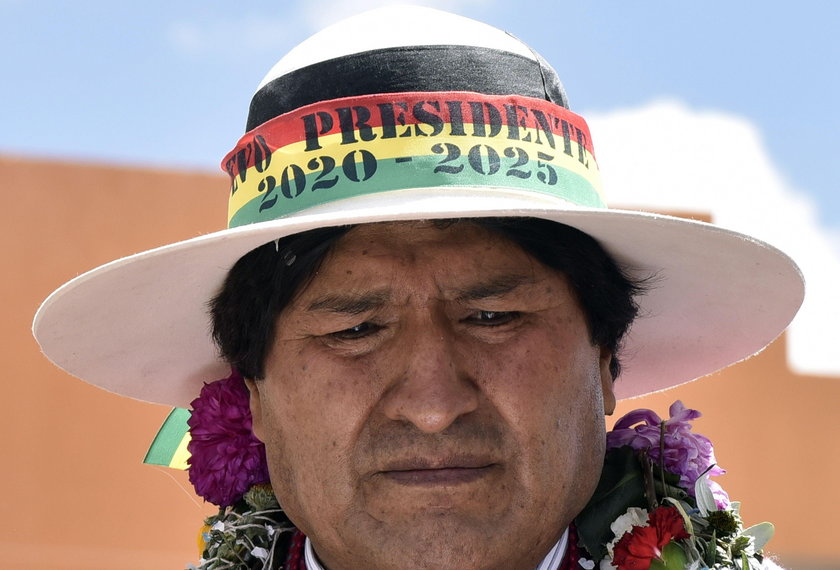 Bolivia's President Evo Morales annouces his resignation in Lauca N, Cochabamba, Bolivia