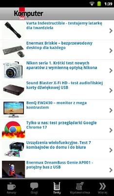 Mobio poradził sobie doskonale z obsługą aplikacji Komputer Świata i wielu innych popularnych programów dostępnych w Android Markecie