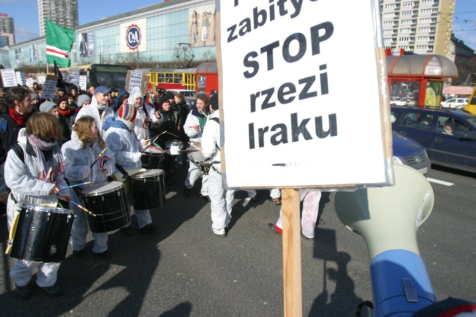 Protestował przeciwko wojnie w Iraku