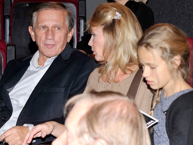 Beata Ścibakówna i Jan Englert z córką Heleną