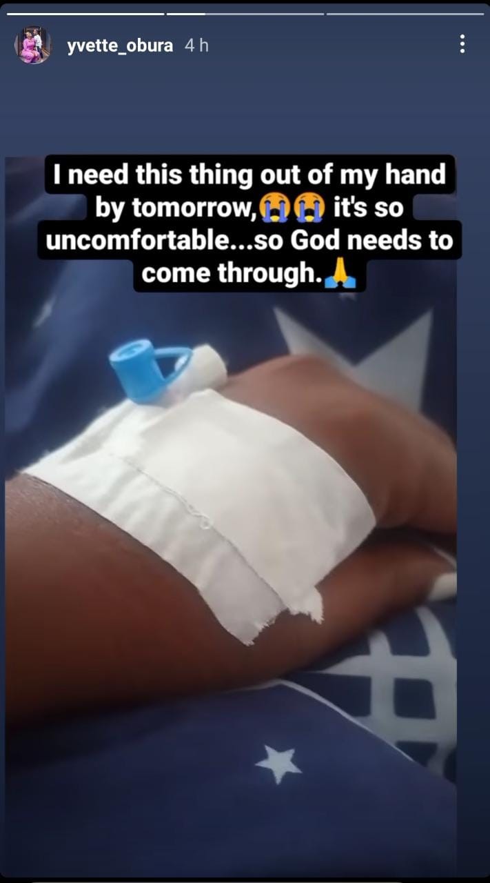 Bahati’s baby mama Yvette Obura hospitalized, Diana gives update 