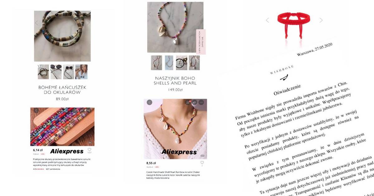 Polska" biżuteria Wishbone także na AliExpress. Jest oświadczenie marki -  Noizz