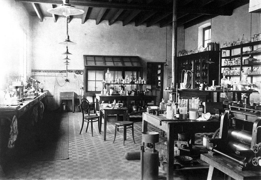 Laboratorium Alfreda Nobla w Sanremo, 1890 r.