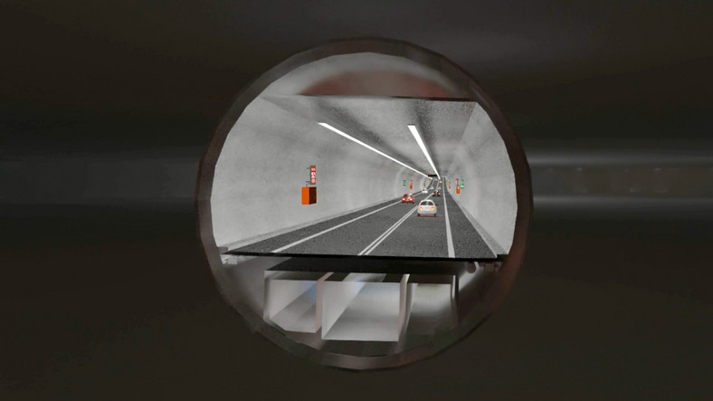 Wizualizacja tunelu łączącego wyspy Uznam i Wolin
