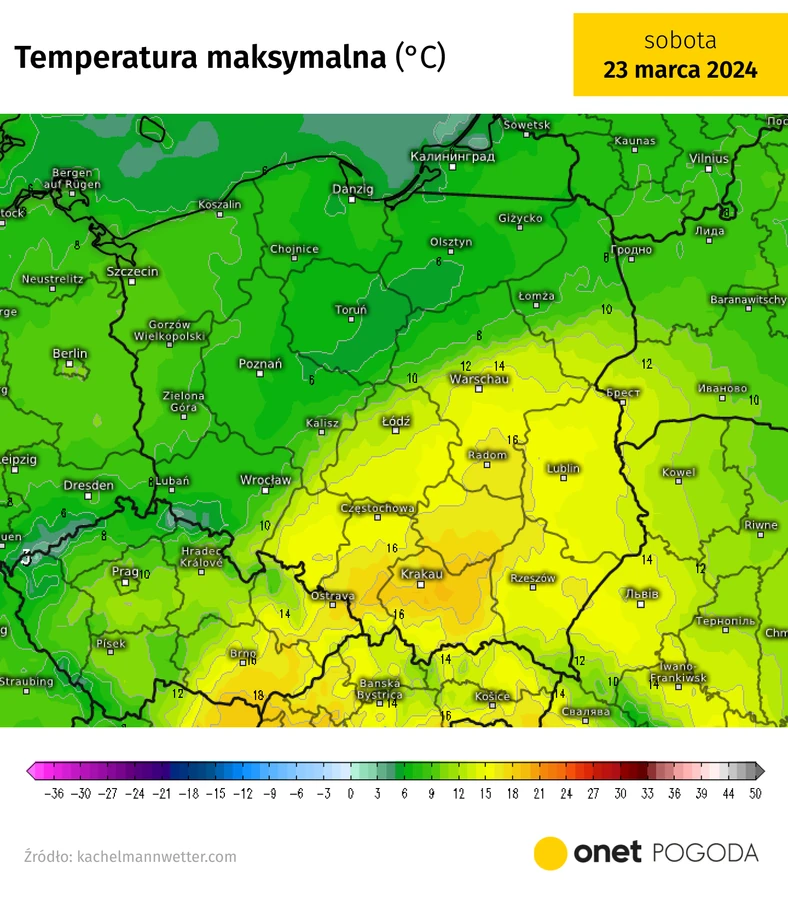 W sobotę z zachodu zacznie wlewać się chłodna masa powietrza