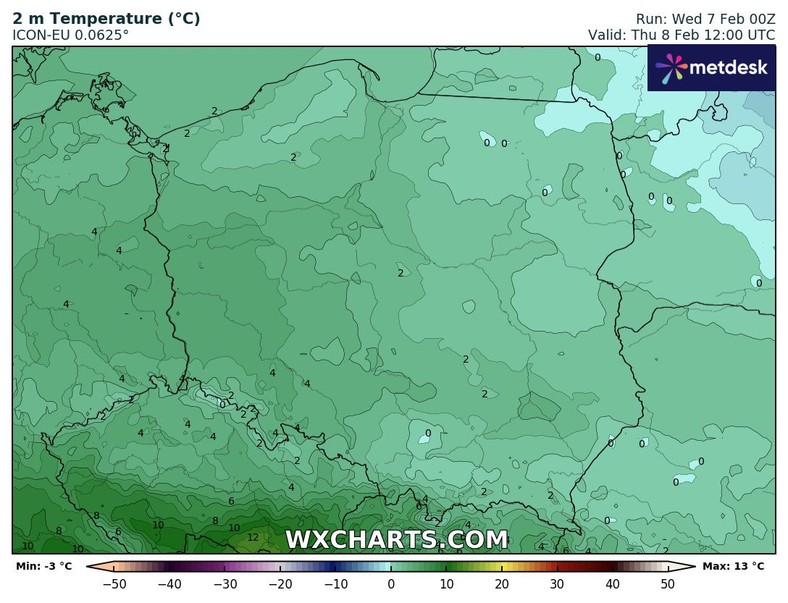 Temperatura wyraźnie spadnie. Na północnym wschodzie nawet w pełni dnia nie przekroczy 0 st. C