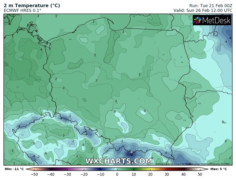 Temperatura miejscami nawet w dzień nie przekroczy 0 st. C