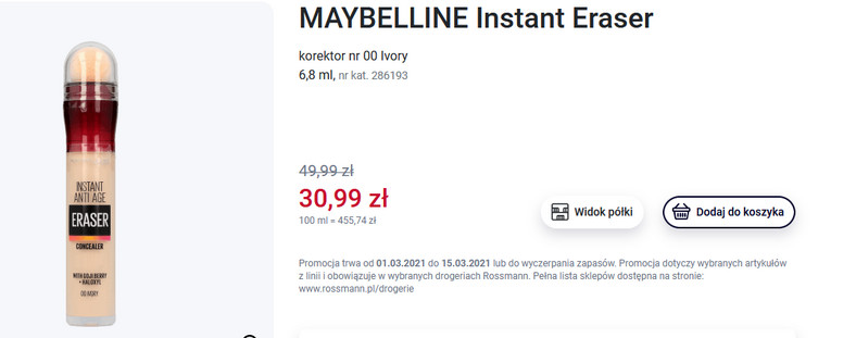 Maybelline Instant Eraser - korektor