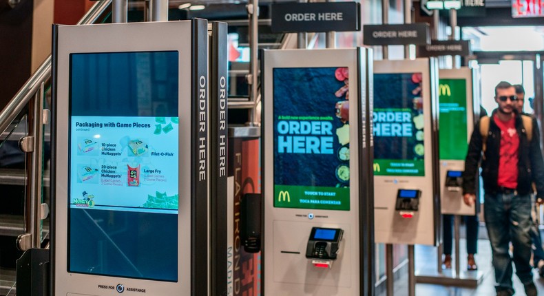 McDonald's kiosks — an expensive investment for franchisees.