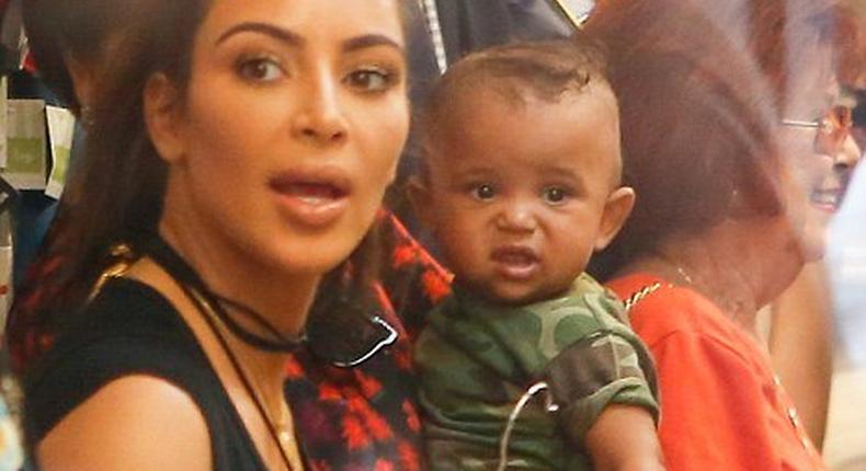 Kim Kardashian debuts Saint West