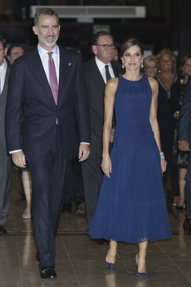Królowa Letycja i król Filip VI na koncercie "Pricness of Asturias Awards"