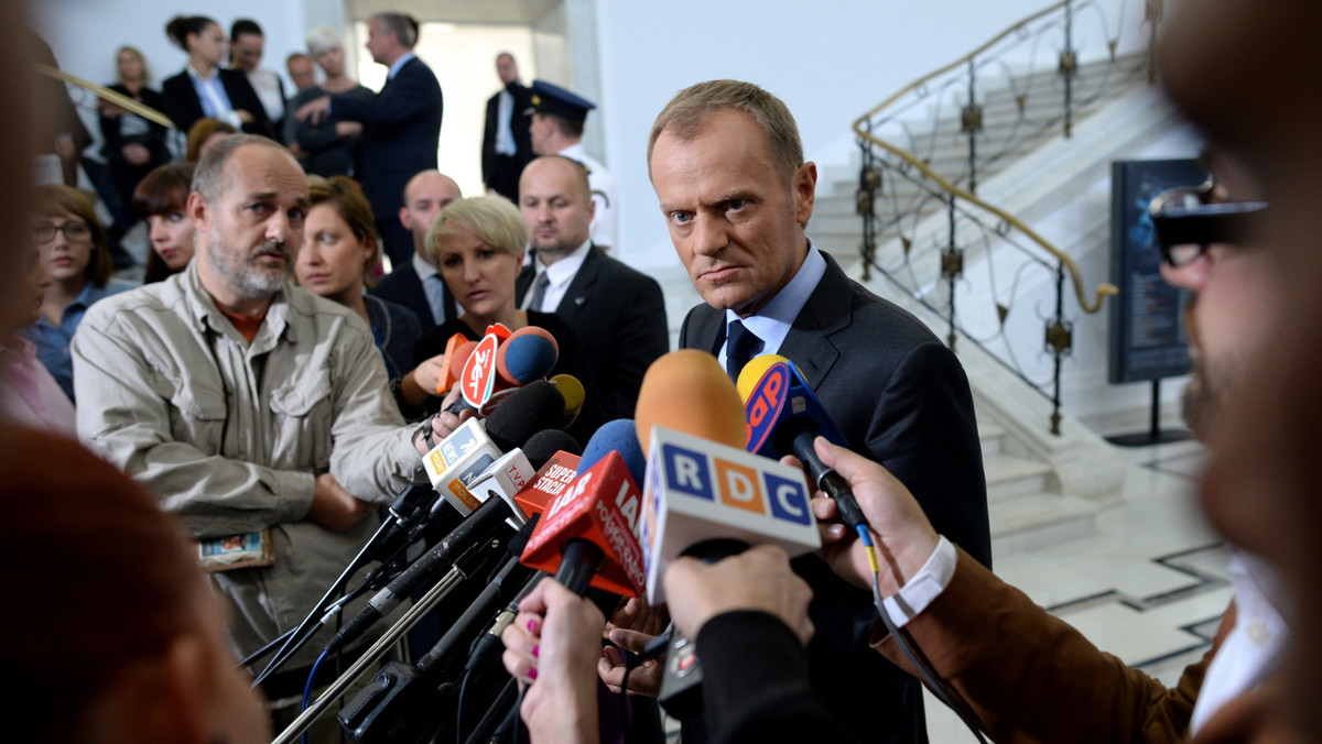 27 lub 28 września projekt budżetu na 2014 r. powinien trafić do Sejmu - poinformował w piątek dziennikarzy premier Donald Tusk. Premier ocenił, że piątkowe głosowanie nad nowelizacją budżetu na 2013 r. pokazało, że rząd dysponuje stabilną większością.