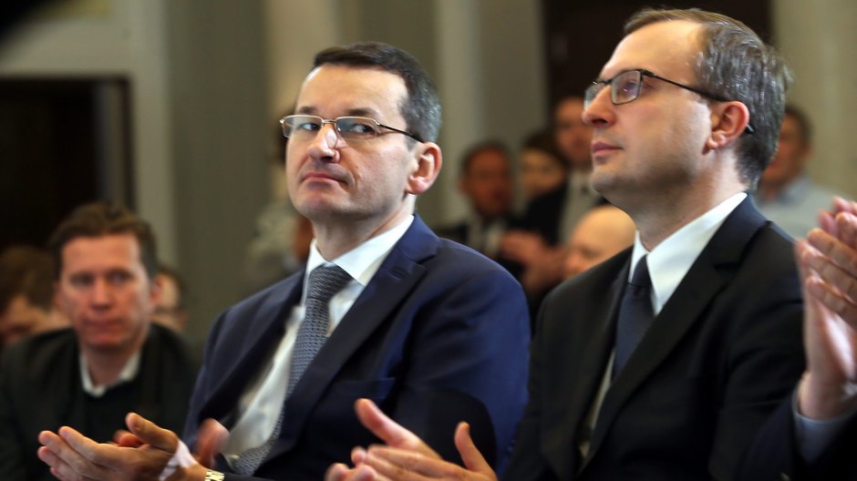 (od prawej) Paweł Borys i Mateusz Morawiecki. 1.02.2017 r.