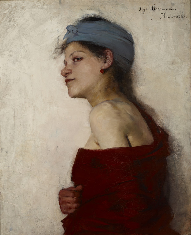 Olga Boznańska - "Portret kobiecy - Cyganka", 1888 r. Olej na płótnie, zbiory MNK