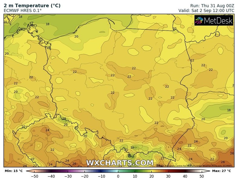 Będzie umiarkowanie ciepło, choć noce staną się już chłodne