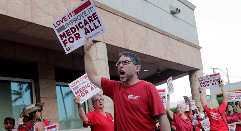 Medicare for All rally, protest