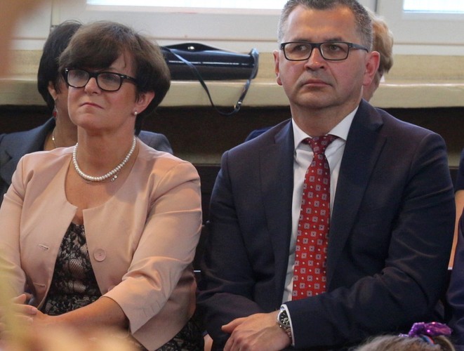 Joanna Kluzik-Rostkowska i Stanisław Faber - śląski kurator oświaty