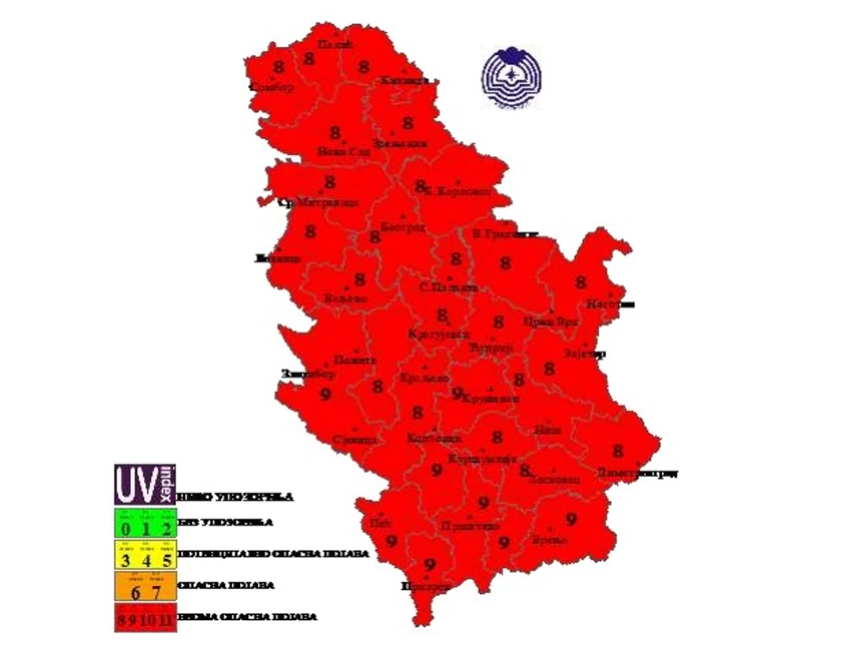 Crveno upozorenje na UV indeks za sredu