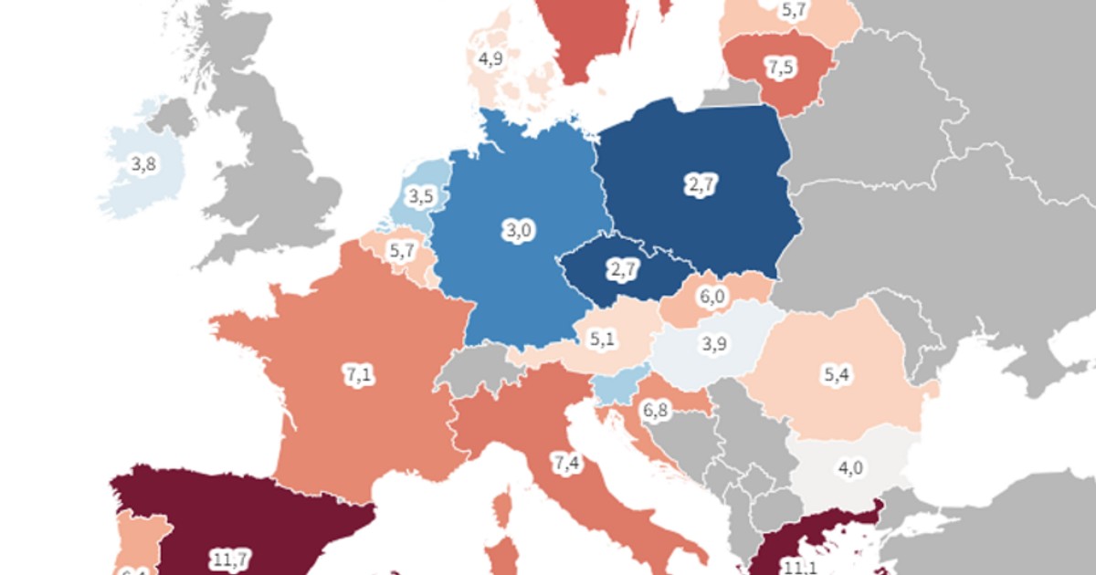 Polsko dohnalo svého souseda v nezaměstnanosti.  Situace mladých lidí v Evropě je obtížná