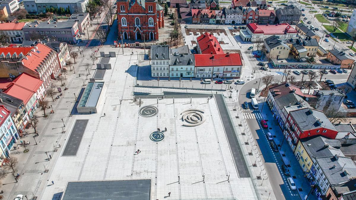 Rynek w Kutnie po rewitalizacji, 2021 r.