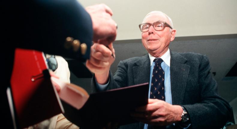 Charlie Munger died Tuesday, aged 99.Mark Peterson/Corbis via Getty Images