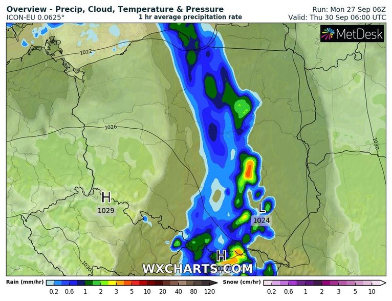 W nocy ze środy na czwartek przez Polskę przejdzie front atmosferyczny