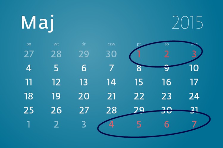 Długi weekend majowy będzie w 2015 r. wyjątkowo krótki: 1-3 maja wypada w piątek-niedzielę.