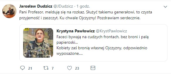 Wpis sędziego Jarosława Dudzicza na Twitterze