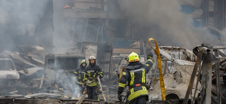 Nalot rosyjskich dronów na Kijów Ukraina. Są zabici i ranni