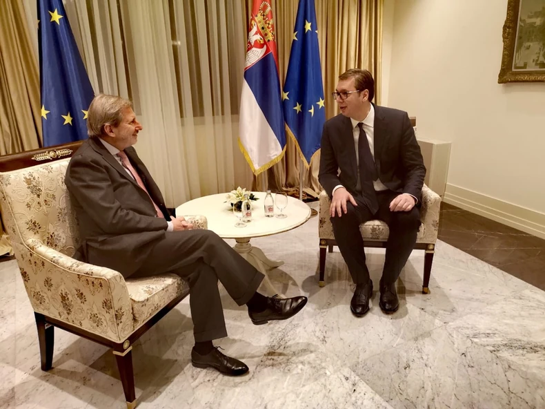 Johanes Han i Aleksandar Vučić