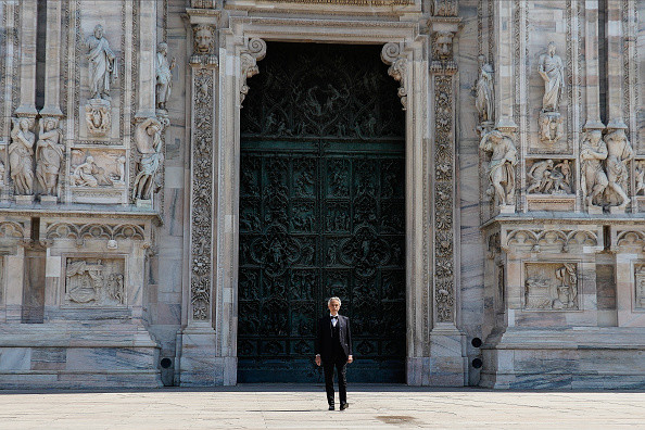 Andrea Bocelli na koncercie w Mediolanie - 2020 r.