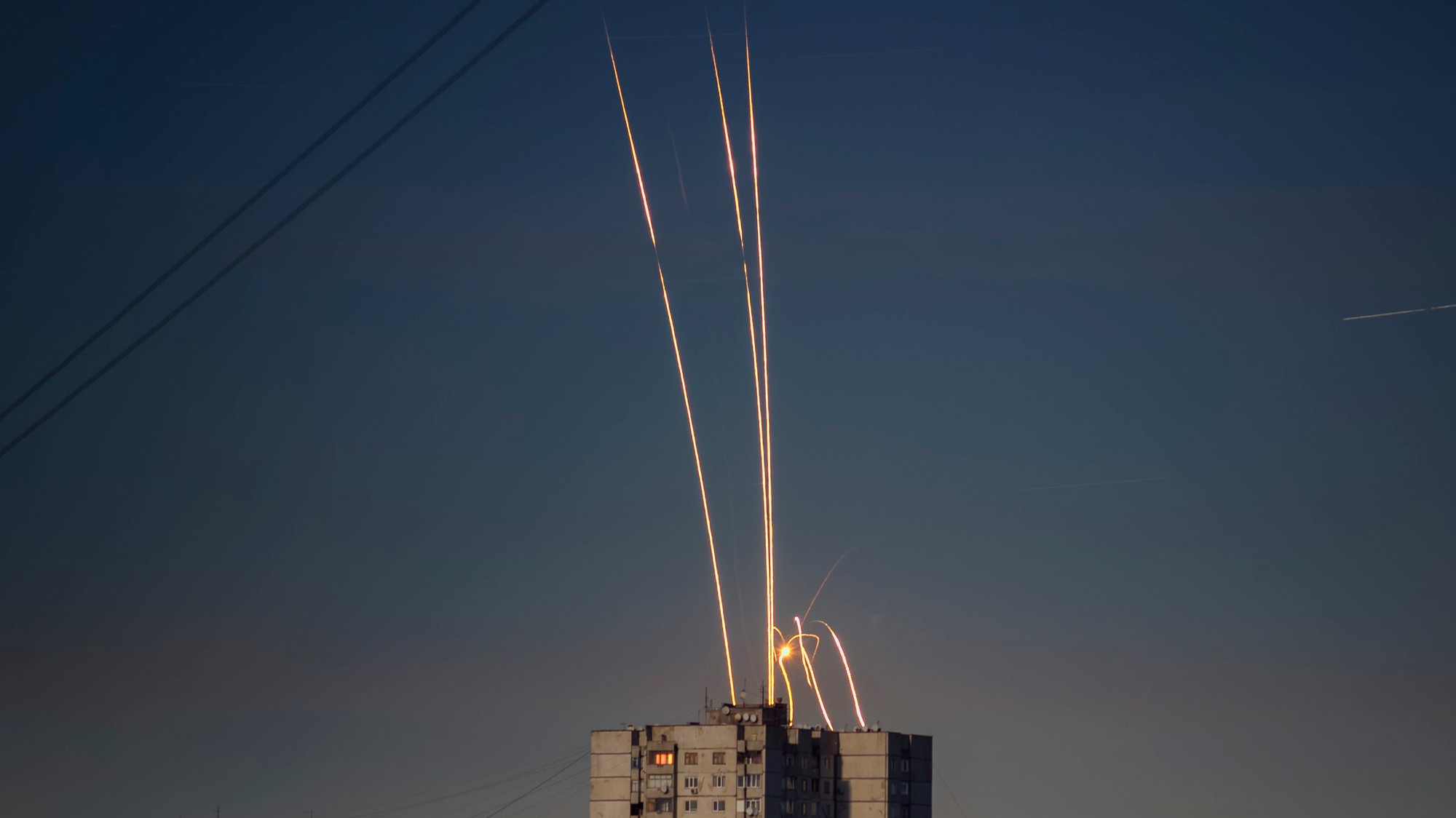 Ruské rakety vypálene na ukrajinské pozície, 9. septembra 2022