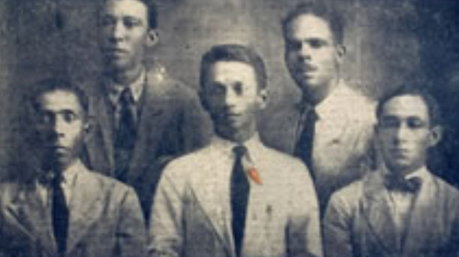 Przywódcy strajku. Od lewej: Pedro M. del Río, Bernardino Guerrero, Raúl Eduardo Mahecha, Nicanor Serrano i Erasmo Coronel. Guerrero i Coronel, którzy zginęli w bananowej masakrze w 1928 roku